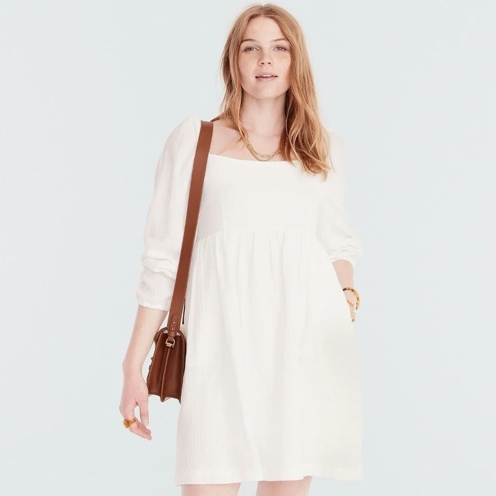 J. Crew soft gauze square neck dress